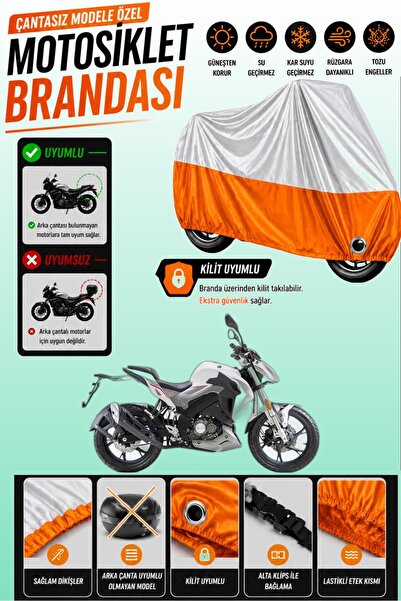 Cemku Twin غطاء محرك متوافق مع Benelli 125-S باللون الرمادي من الأعلى والبرتق...