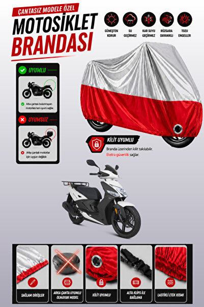 Cemku Twin غطاء محرك متوافق مع Kymco Agility Delivery 125i باللون الرمادي من ...