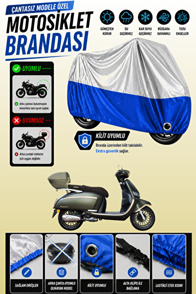 Cemku Twin Top Gray - Bottom Blue Yuki Mojito 125 Compatible Engine Cover, Re...