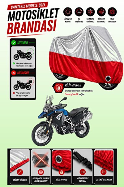 Cemku Twin غطاء محرك متوافق مع سيارة BMW F 800 GS Adventure باللون الرمادي من...