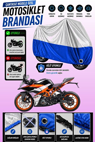Cemku Twin Top Gray - Bottom Blue Ktm 390 Rc Compatible Engine Cover, Rear Ba...
