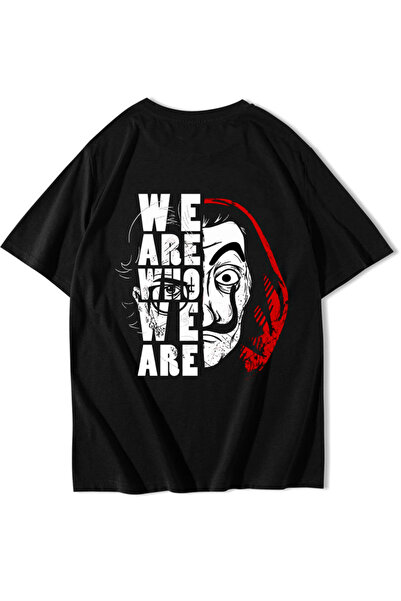 BRZ COLLECTION Tricou Unisex Oversize We Are Who We Are Negru