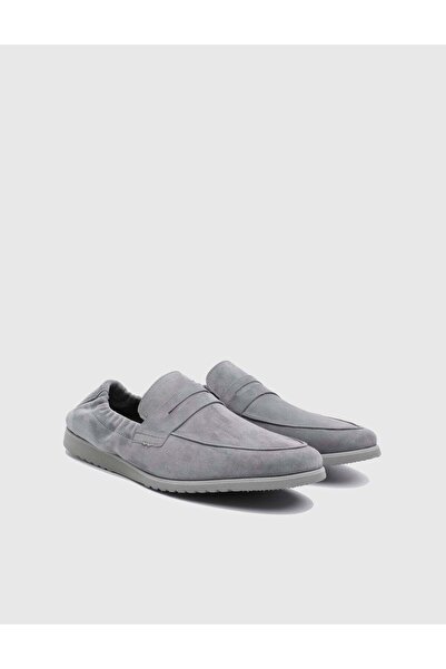 İLVİ Cillian Genuine Suede Capra Leather Men's Blue Loafer