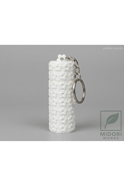 MidoriWorks Floral Embossed Lip Balm and Lipstick Hanger - Bag Ornament Moist...