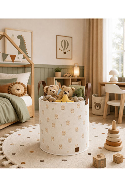 CERTIVA Kids Sevimli Kuzu Desenli Keçe Bebek & Çocuk Odası Oyuncak ve Kirli S...