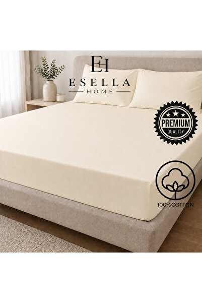 Esella Home Luxury Ranforce | %100 Pamuk | Çift Kişilik Lastikli Çarşaf Set |