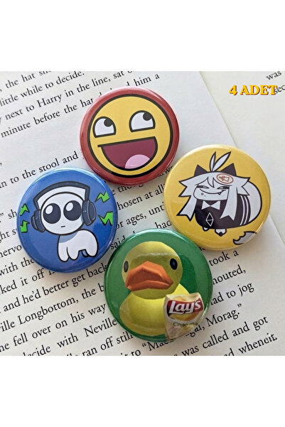 Toum Cute Tasarım Rozet 70 mm PVC Kaplı Çanta Ceket Yaka Aksesuarı