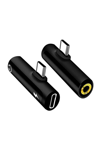 Afila Type-C To USB-C + 3.5mm Aux Stereo Kulaklık/aux/şarj Dönüştürücü Adaptö...