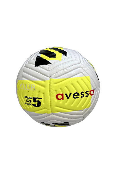 AVESSA كرة قدم FT400 ذات 4 بطانة باللون الأبيض والأصفر