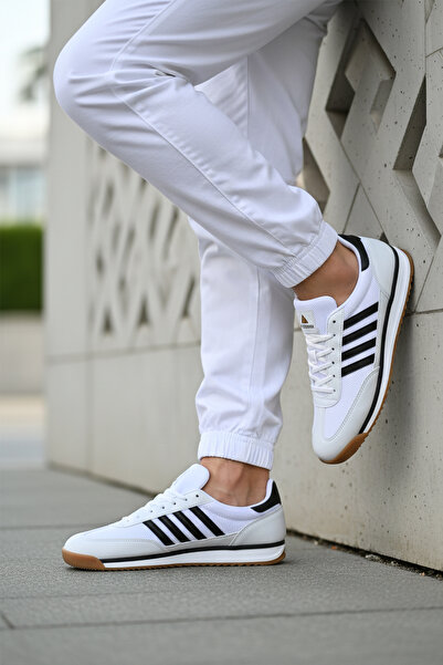WALKWAY 2377 m White Black Mesh Lace-Up Men's Sports Shoes