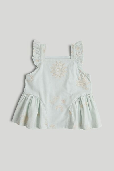 MOTHERCARE Blue Embroidered Blouse