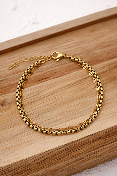 ByFlorya Jewelry Steel Zoya Bracelet Combination Chain Florya Mirrored Lip&Ba...