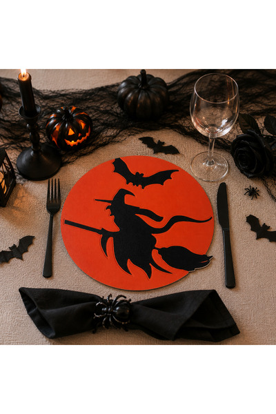 Sister Home Design Halloween Orange Black American Serving & Soup Set |   Hal...