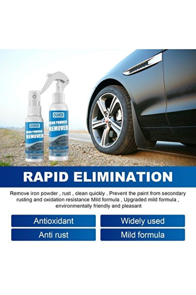 ouhoe Car Iron Remover & Rust Removal Spray 100ml, Automotive Iron Fallout Cl...