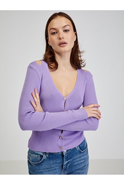ORSAY Purple women's cardigan with cutouts