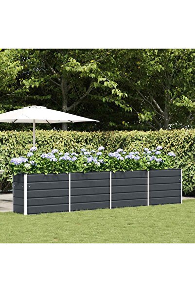 vidaxl Jardiniera Antracit 385 x 50 x 75 cm Otel Galvanizat