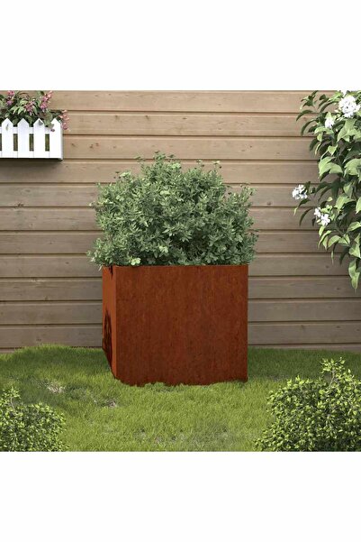 vidaxl Jardiniera, 42x40x39 cm, otel corten