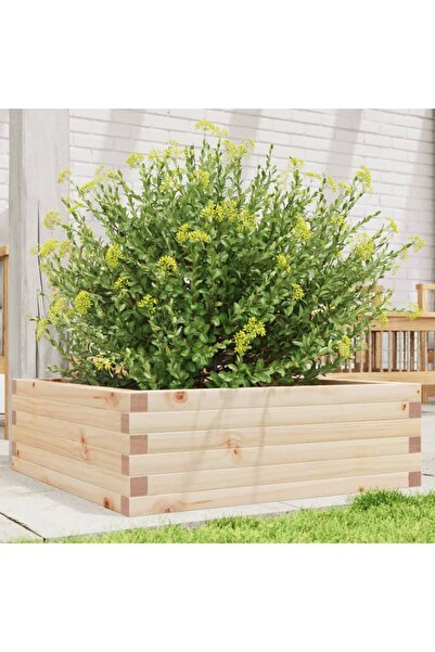 vidaxl Jardiniera de gradina, 70x70x23 cm, lemn masiv de pin
