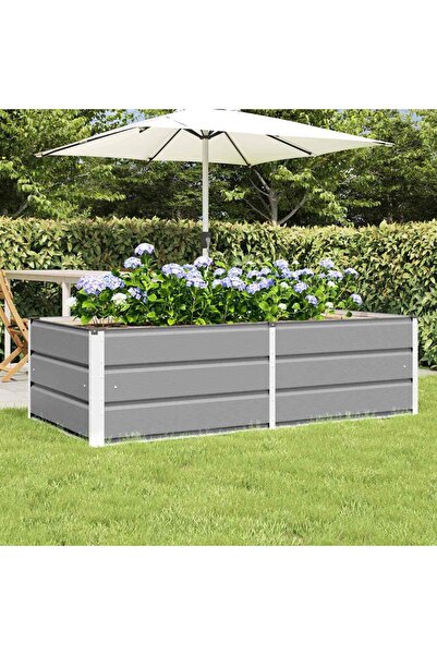vidaxl Jardiniera Gri deschis 160 x 80 x 45 cm Otel