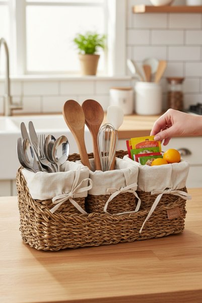 Akayev Nature Wicker Cloth Organizer