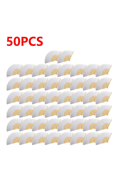 Choice7 APWIKOGER 50 قطعة 50PCS-1 مروحة ورقية قابلة للطي من الخيزران للبالغين...
