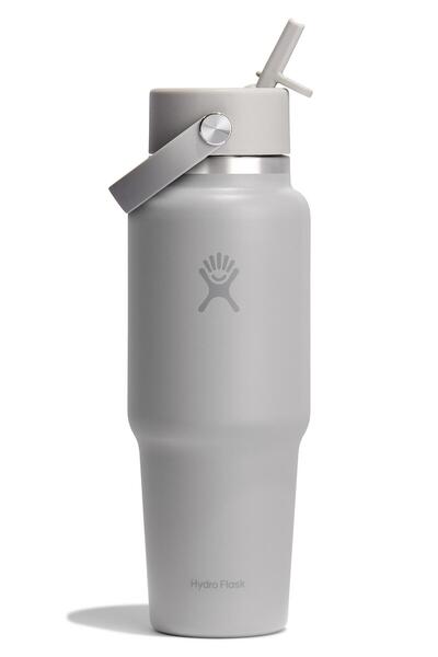 Hydro Flask Geniş Kapak Pipetli Seyahat Tipi Termos 946 ml (32 Oz) - Birch Gri