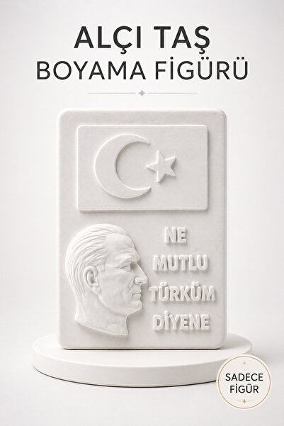 devhome Alçı Taş Boyama Figürü 20'Lİ Set Atatürk Türk Bayrağı Hobi Dekoratif ...