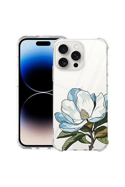 bestcase Husă Antișoc pentru Apple iPhone 14 Pro Max, Floral - Magnolie Albas...