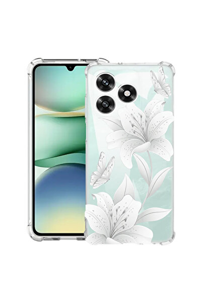 bestcase ® Husa Anti Shock Case For Honor 600 Lite, Floral - Elegant White Lo...
