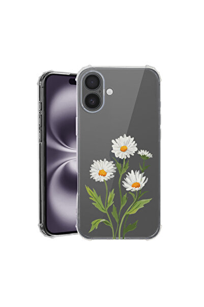 bestcase Противоударен калъф за Apple iPhone 17, Флорален - Пресована маргари...