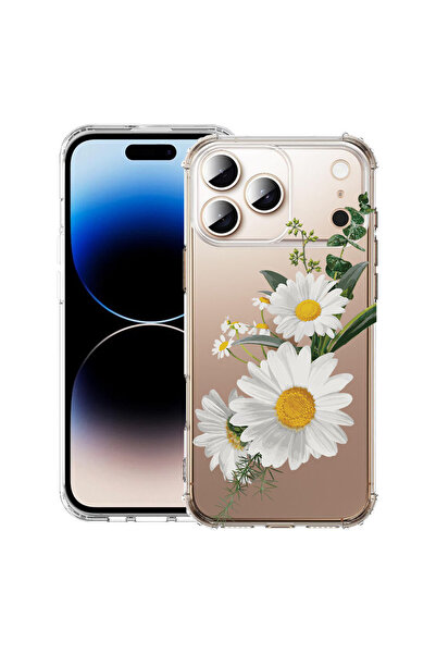 bestcase Противоударен калъф за Apple iPhone 17 Pro, Флорален - Минималистичн...