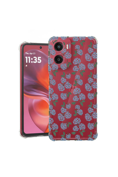 bestcase Противоударен калъф за Motorola Moto G06, Флорален - Десен с хортенз...