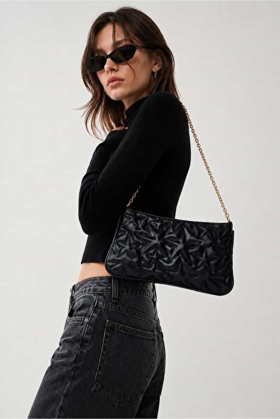 Yuka Atelier Starlight Textured Baguette Bag