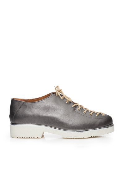 UrbanShoes Women's casual shoes with lace-up to the toe made of genuine Leath...