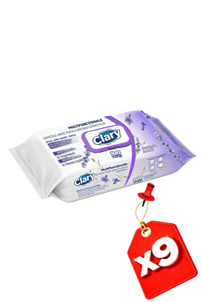 clary Șervețele umede pentru curățarea suprafețelor - Lavandă x9