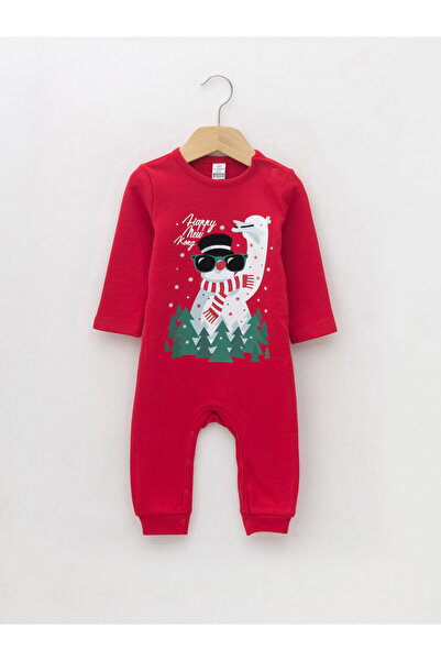 LC Waikiki Crew Neck Long Sleeve New Year Themed Baby Boy Rompers Father and ...