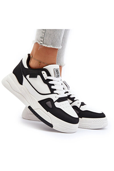Big Star Shoes Adidași de damă Big Star NN274669 Alb-Negru 37