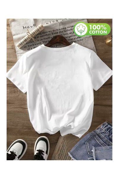 LOTS MODA Combed Cotton T-Shirt 100% Cotton – Unisex Printed Streetwear Summer Casual Loose T-Shirt