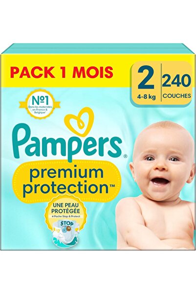 Pampers Премиум защита Размер 2, 240 пелени, 4кг - 8кг, Нашът номер едно за к...