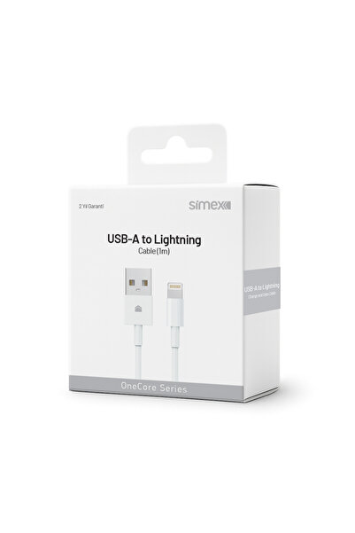 Simex iPhone 11 12 13 14 Uyumlu Usb to Lightning 12W Hızlı Şarj Kablosu 1 Mt ...