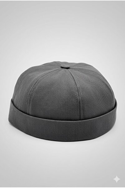 Belifanti Collection Gray Docker Cap Adjustable Hiphop Brimless Retro Skullca...