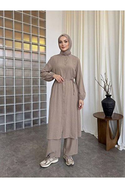 Naknaku طقم هاكيم ياكا مع بنطلون طويل - مينك