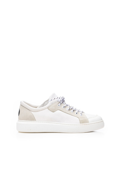 UrbanShoes Sneakers bărbati din piele naturală, Leofex - Mostră Paul Alb Gri ...