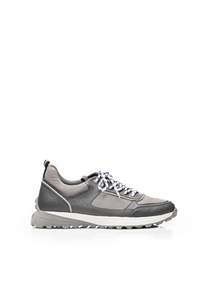 UrbanShoes Pantofi sport bărbați din piele naturală, Leofex - 570 Gri Box Nabuc