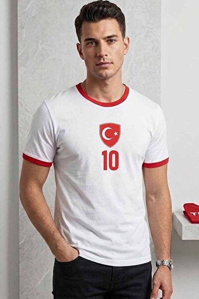 vynor atelier Türkiye Milli Takım Temalı Tişört/Forma - Ay Yıldız Logolu 10 N...