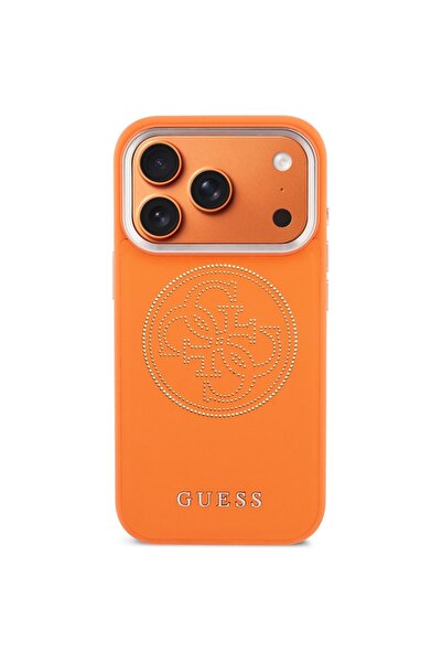 Guess Perforated 4G MagSafe Case for iPhone 17 Pro - Orange