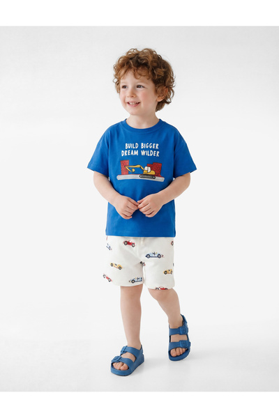 Koton Cotton Blue Baby Boy T-Shirt 6Smb10185Tk
