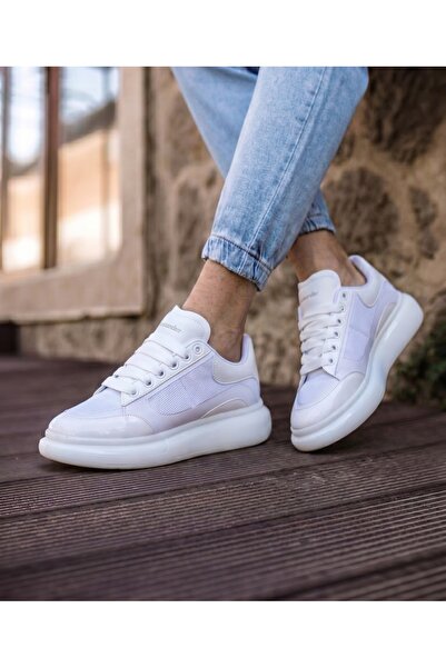 EXCLUSIVE STYLE Adidasi ALX - Alb din piele/material textil