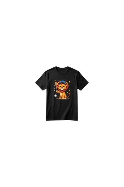 ERDEM KIDS Tricou casual din bumbac, cu mânecă scurtă, cu imprimeu, pentru fe...