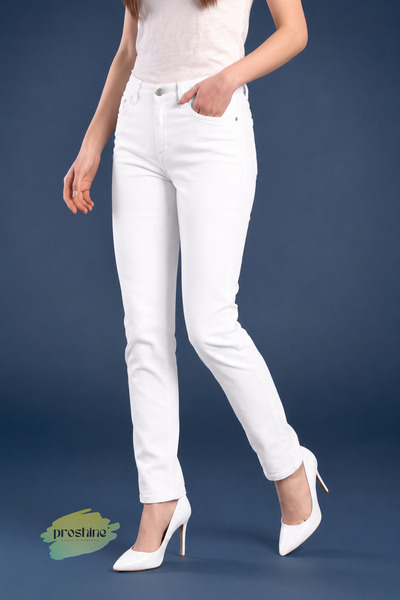 Proshine Boyfriend Yüksek Bel Kadın Kot Pantolon - Rahat Kalıp Mom Fit jean P...